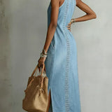 Zoe - Retro Lace Denim Dress