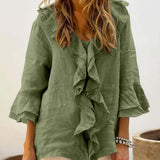 Lara | Chic Bell Sleeve Ruffle Top