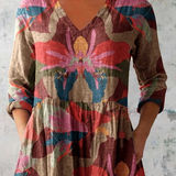 Marieke | Long blouse with V-neck