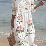 Matilda | Casual women's dress with a floral pattern