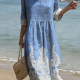 Catherine | Casual women's dress with a floral pattern