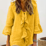 Lara | Chic Bell Sleeve Ruffle Top
