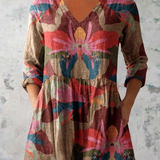 Marieke | Long blouse with V-neck