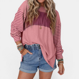 Paige | Striped Colour-Block Long Sleeve Top