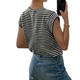 Victoria | Breezy Cutout Sleeveless Tee