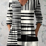 Mona | Long blouse with V-neck
