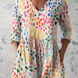 Ivonne | Long blouse with V-neck