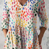 Ivonne | Long blouse with V-neck