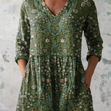 Leonora | Long blouse with V-neck