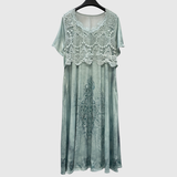 INDIGO | ELEGANT FLORAL MIDI DRESS