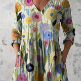 Ellen | Long blouse with V-neck