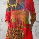 Marion | Long blouse with V-neck