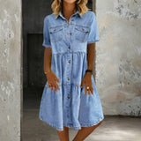 Penelope - Casual Elegant Denim Dress