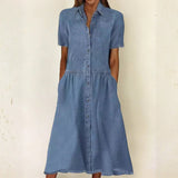 Phoebe - Short Sleeve Denim Dress