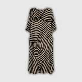 Heidi™ | Boho Maxi Dress with Graphic Wave Print