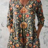 Walda | Long blouse with V-neck
