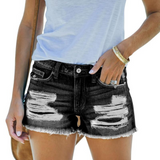Joanna | Daily Slim-Fit  Ripped Jean Shorts