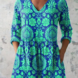 Cornelia | Long blouse with V-neck