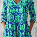 Cornelia | Long blouse with V-neck