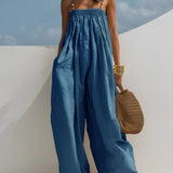 Violet - Denim Wide-Leg Jumpsuit