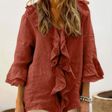 Lara | Chic Bell Sleeve Ruffle Top