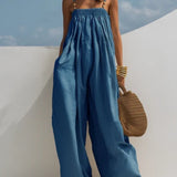 Violet - Denim Wide-Leg Jumpsuit