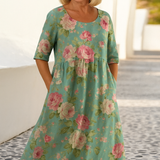 LUNA RELAXED MIDI DRESS
