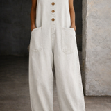 Lily - Vintage Washed Cotton Denim Overalls