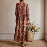 Verena™ | Boho Maxi Dress with Oriental Mandala Print