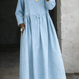 Scarlett - Peter Pan Collar Denim Dress