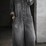 Rose - Long Sleeve Jumpsuit with Exposed Shoulders