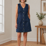 Elsie - Casual Denim Overall Dress