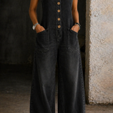Bella - Vintage Washed Cotton Denim Overalls