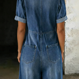 Matilda - Short Sleeve Jumpsuit with V-Neck