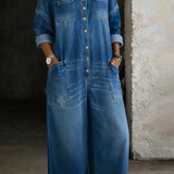 Ella - Off Shoulder Denim Jumpsuit