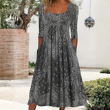 ELOWEN | CASUAL LONG-SLEEVE MIDI DRESS