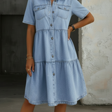 Penelope - Casual Elegant Denim Dress