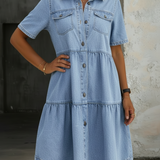 Penelope - Casual Elegant Denim Dress