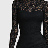 Monica | Elegant Lace Flared Maxi Dress