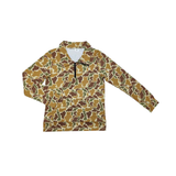 Sally | Camo Half-Zip Pullover Top