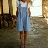 Millie - Short Denim Jumpsuit with Soft Cotton Touch