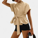 Jacinta | Relaxed Bow-Tie Crewneck Top