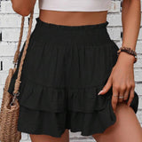 Sabrina | Casual Ruffle Tiered Boho Shorts