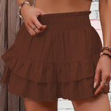 Sabrina | Casual Ruffle Tiered Boho Shorts