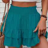 Sabrina | Casual Ruffle Tiered Boho Shorts