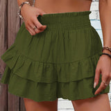Sabrina | Casual Ruffle Tiered Boho Shorts