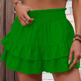 Sabrina | Casual Ruffle Tiered Boho Shorts