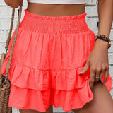 Sabrina | Casual Ruffle Tiered Boho Shorts