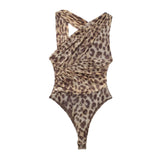 Nicole | Bold Mesh Leopard Print Bodysuit
