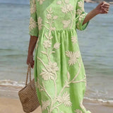 Ella | Casual women's dress with a floral pattern